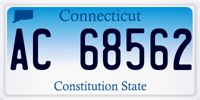 CT license plate AC68562