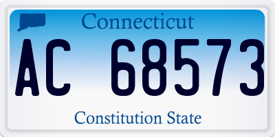 CT license plate AC68573