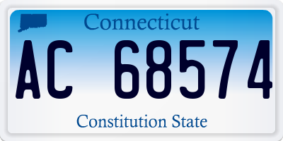 CT license plate AC68574