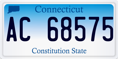 CT license plate AC68575