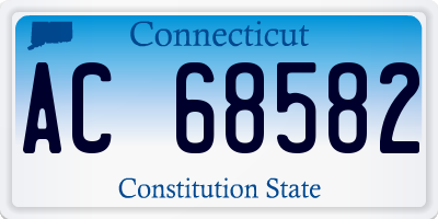 CT license plate AC68582