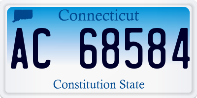 CT license plate AC68584