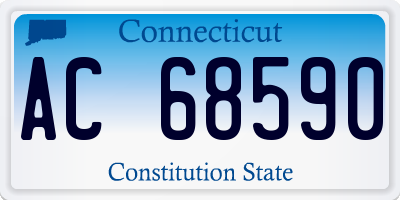 CT license plate AC68590