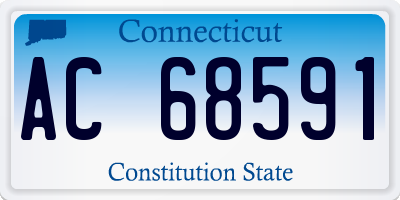 CT license plate AC68591