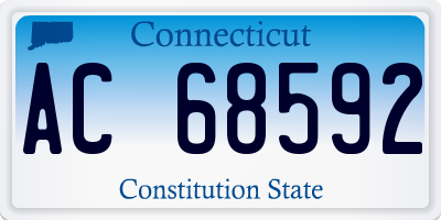 CT license plate AC68592