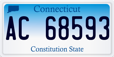 CT license plate AC68593