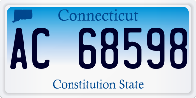 CT license plate AC68598