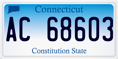 CT license plate AC68603