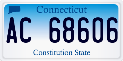 CT license plate AC68606