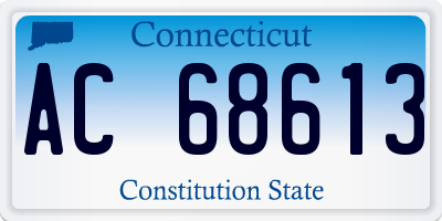 CT license plate AC68613