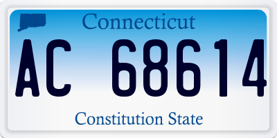 CT license plate AC68614