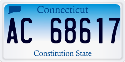 CT license plate AC68617