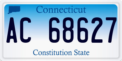 CT license plate AC68627