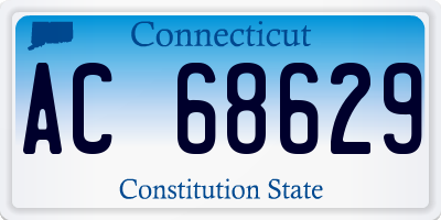 CT license plate AC68629