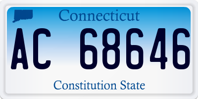 CT license plate AC68646