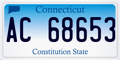 CT license plate AC68653