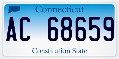 CT license plate AC68659