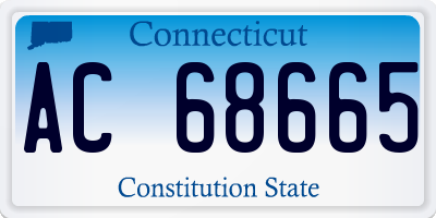 CT license plate AC68665