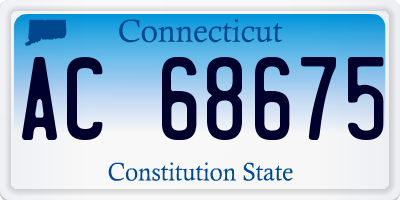 CT license plate AC68675