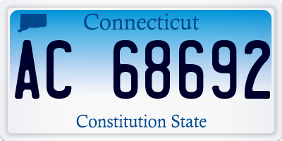 CT license plate AC68692