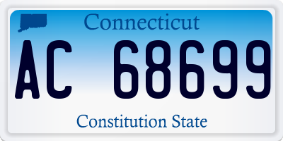 CT license plate AC68699