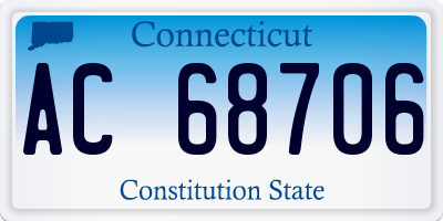 CT license plate AC68706