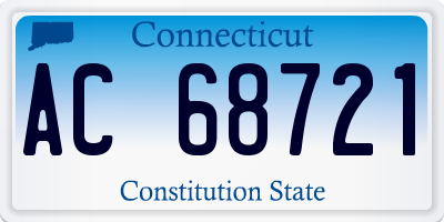 CT license plate AC68721