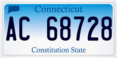 CT license plate AC68728