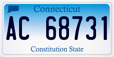 CT license plate AC68731