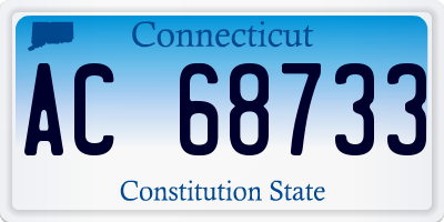 CT license plate AC68733