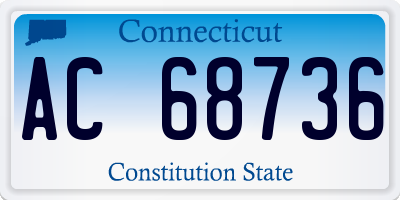 CT license plate AC68736