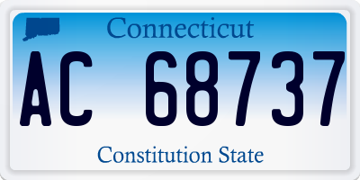 CT license plate AC68737