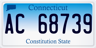 CT license plate AC68739