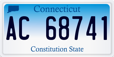 CT license plate AC68741