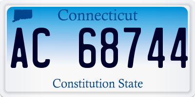 CT license plate AC68744