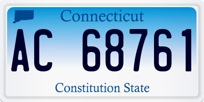 CT license plate AC68761