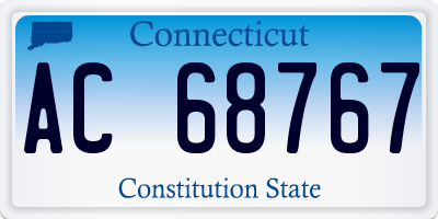 CT license plate AC68767