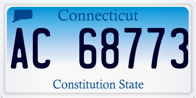 CT license plate AC68773