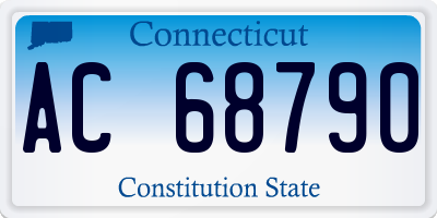 CT license plate AC68790