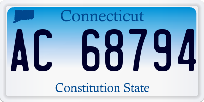 CT license plate AC68794