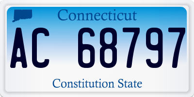 CT license plate AC68797