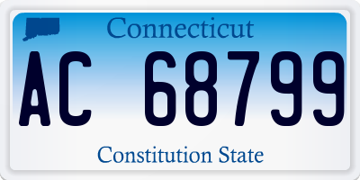 CT license plate AC68799