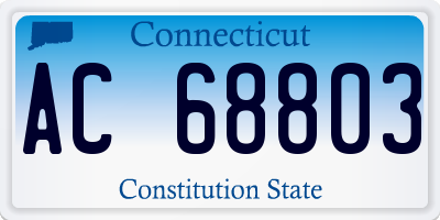 CT license plate AC68803