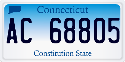 CT license plate AC68805