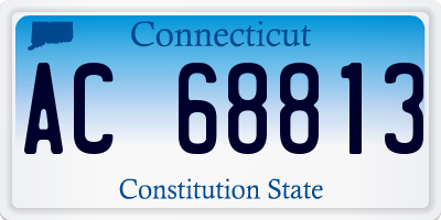 CT license plate AC68813