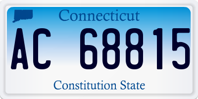 CT license plate AC68815