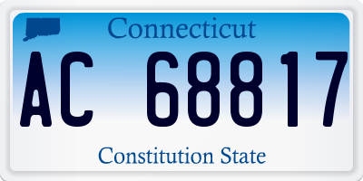 CT license plate AC68817