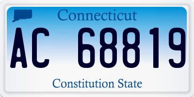 CT license plate AC68819