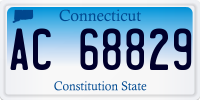 CT license plate AC68829