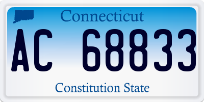 CT license plate AC68833